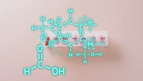 Animation-Von-DNA-Strangdiagrammen-über-Pillen