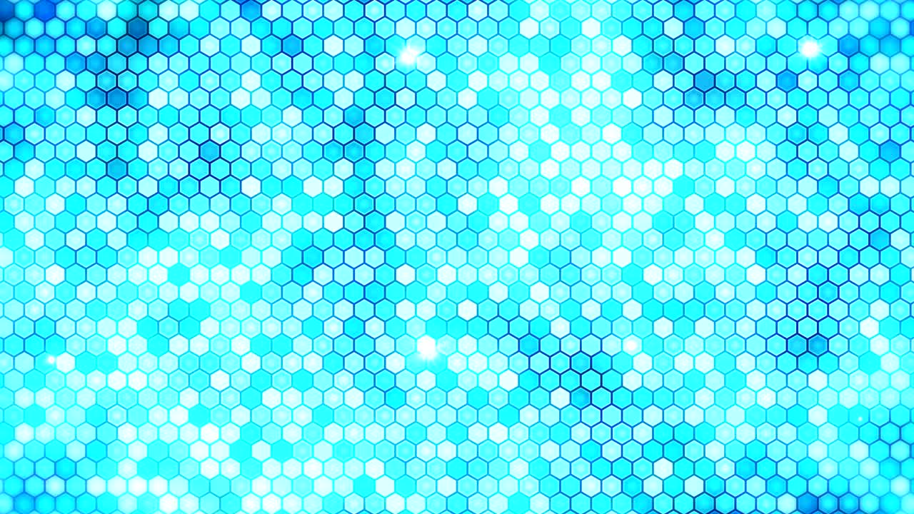 파란색 번개 벌 배경, 반이는 빛과 함께 반이는 전기 육각형, 비즈니스 기술 루프 애니메이션