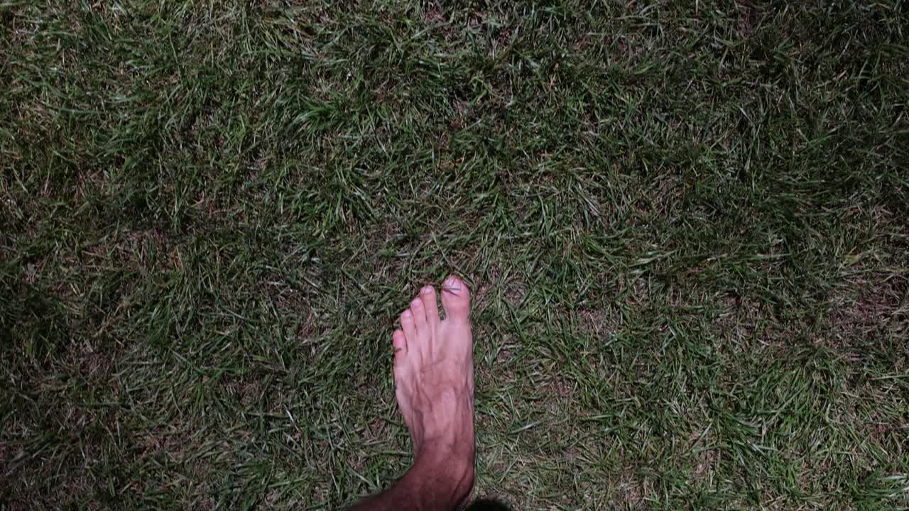 Barefoot on the grass