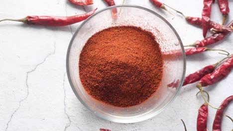 dried chili peppers and chili powder