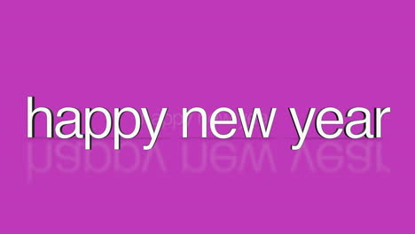 Rolling-Happy-New-Year-text-on-pink-gradient