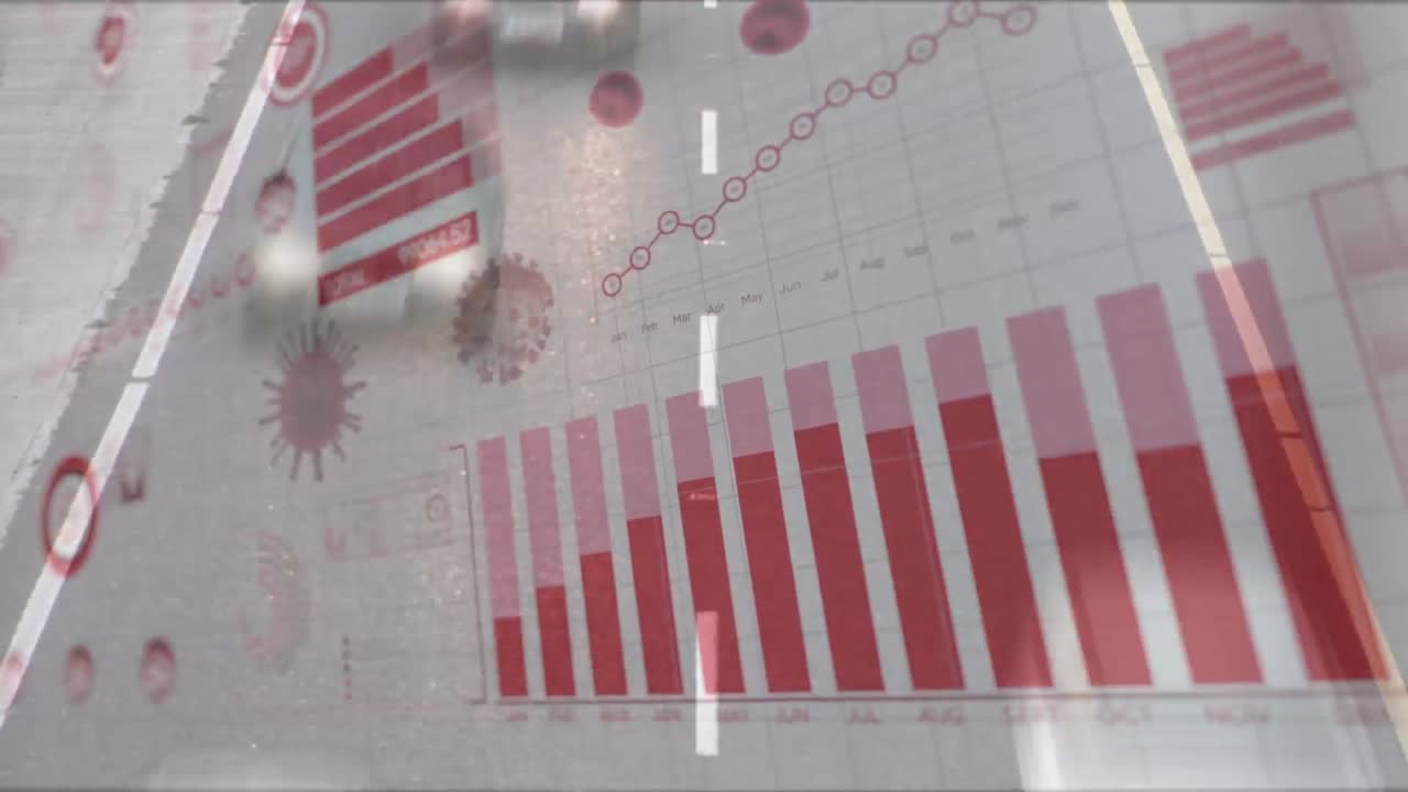 interfaz digital de coronavirus contra el tráfico de la ciudad