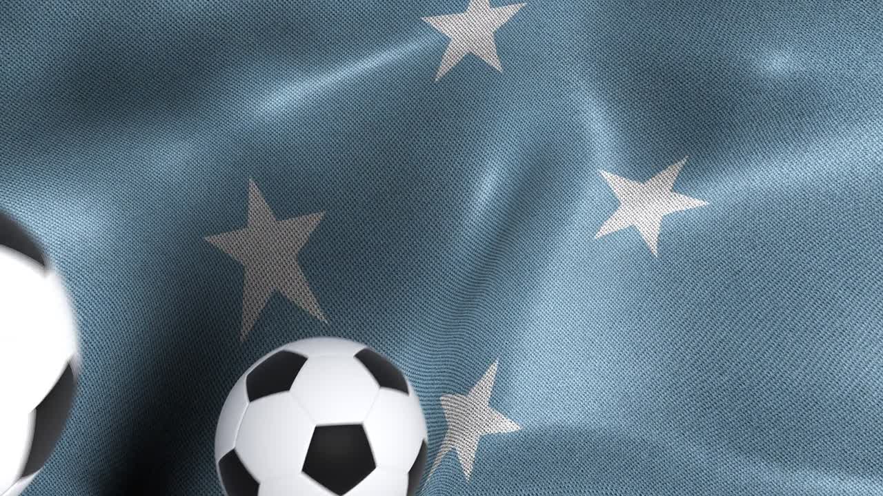 미크로네시아의 발과 축구공