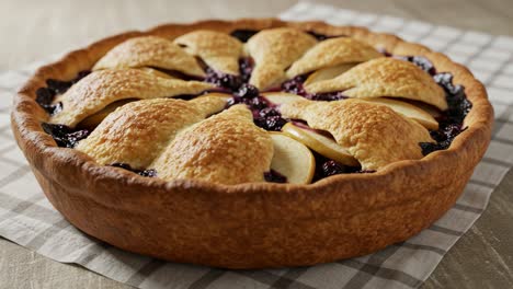 homemade fruit pie with decorative lattice crust