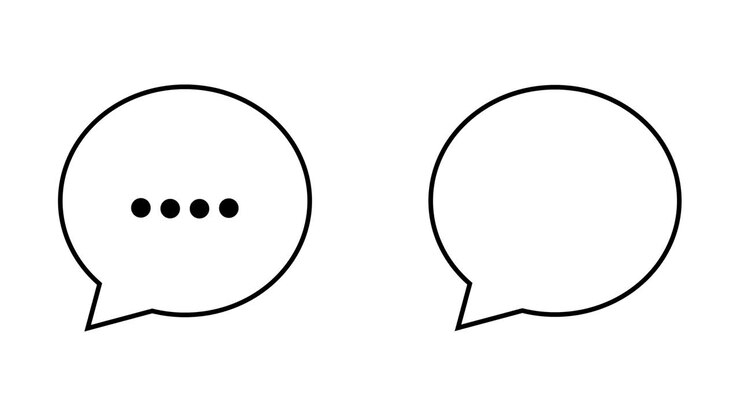 Bolle di dialogo, nuvole di messaggi con animazione della barra di caricamento circolare, Alpha Channel (sfondo trasparente + Loop 4K)