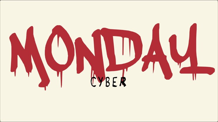 Cyber Monday on grunge texture