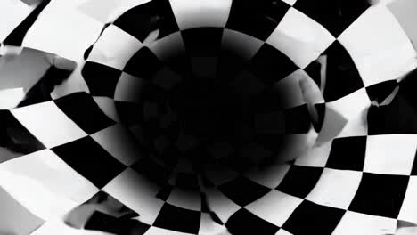 formas geométricas abstractas con patrón de tablero de ajedrez