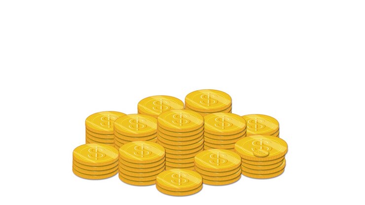 Coins and arrows depict increasing living costs