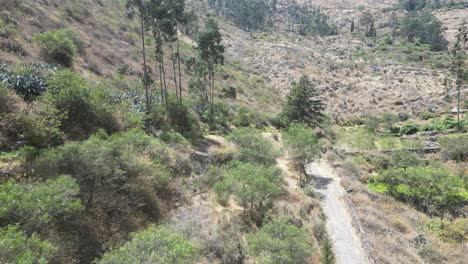 aerial dolly shot of the landscape in matacuna