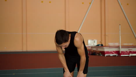 hombre cansado después de correr