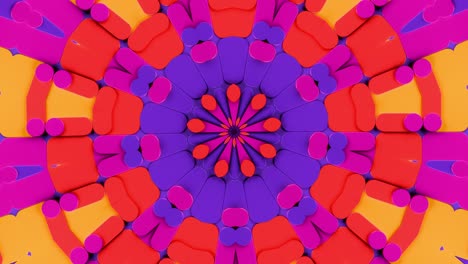 patrón abstracto colorido con muchos círculos. caleidoscopio vj bucle