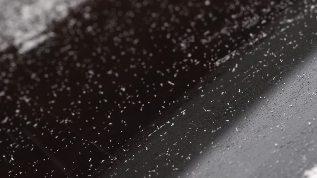 뉴저지 교외의 눈 내리는 날