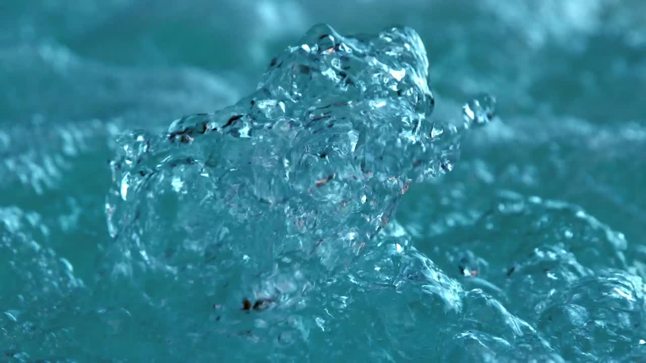 Bubbles in blue hot tub