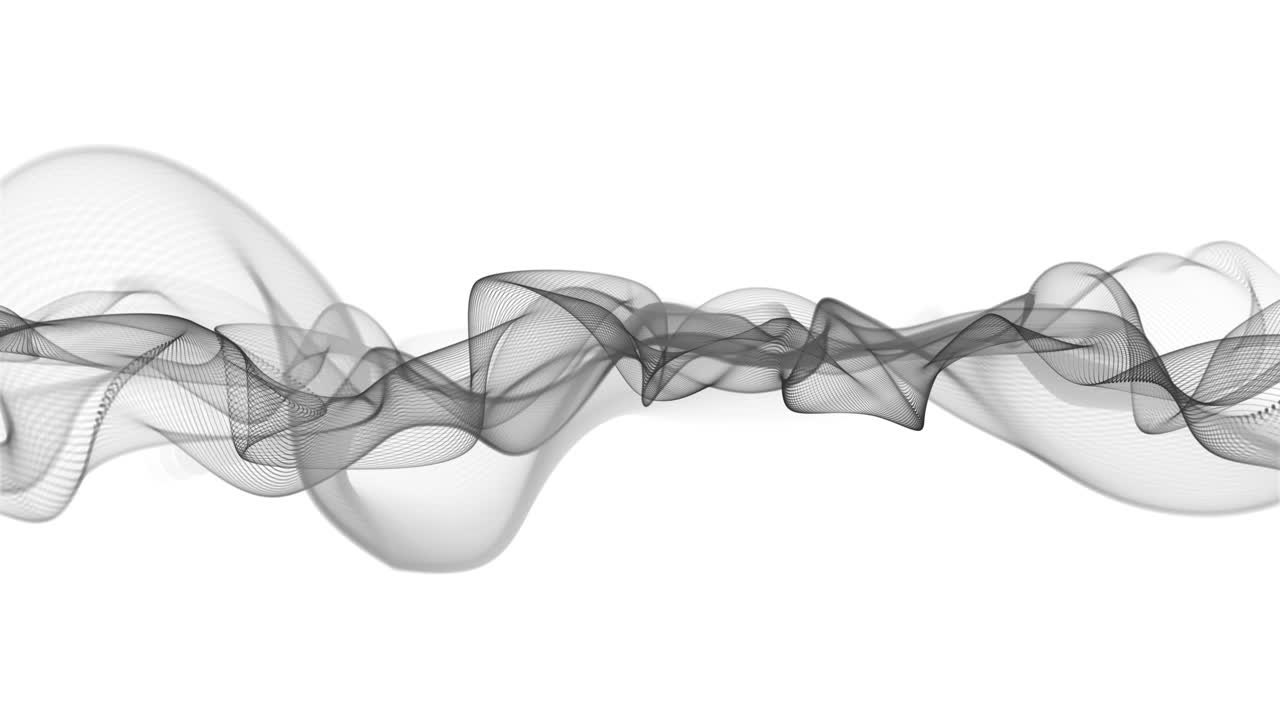 Looped Motion Wavy Lines in Dark Gray Color on white background