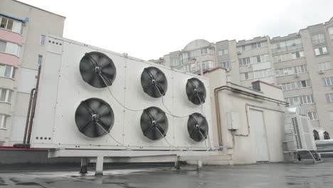 heating ventilating and air conditioning units on the roof