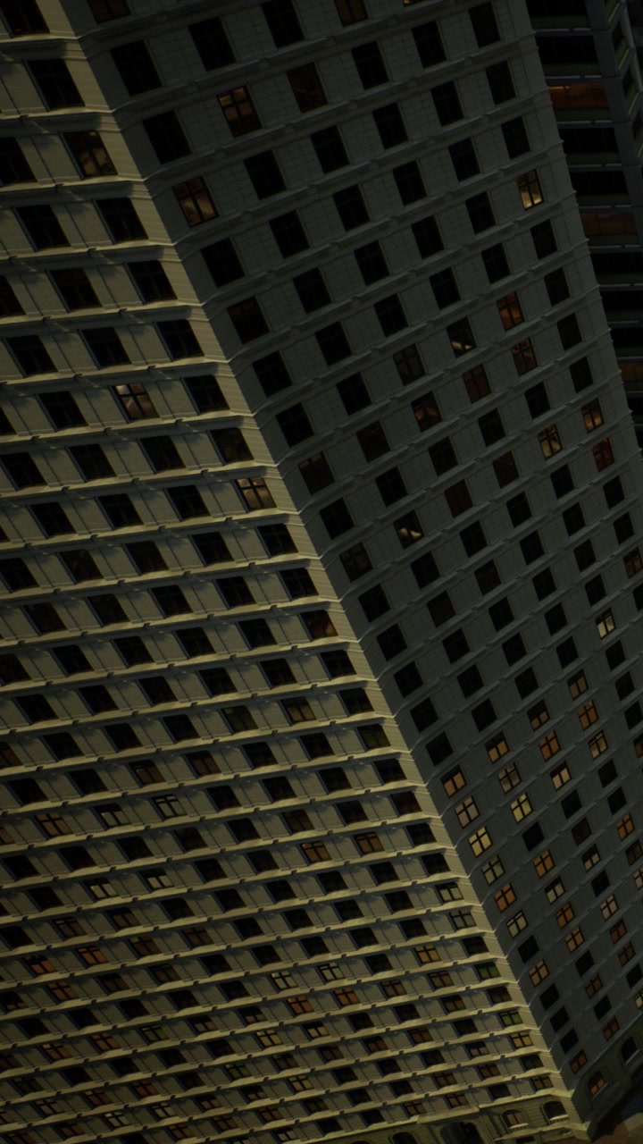 A tall building stands in an urban area