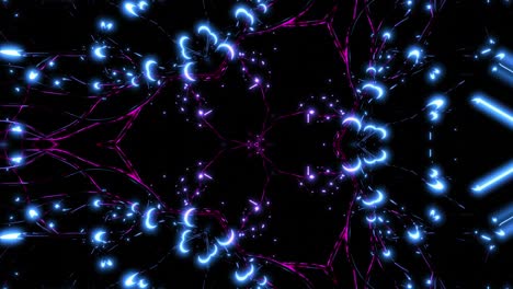 patrón fractal de neón abstracto