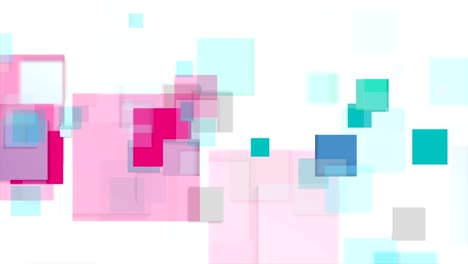 cuadrados cyan y rosados tech animación de video abstracta