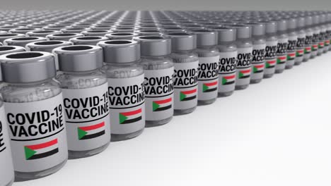 botellas de vacuna contra el covid-19 sudán