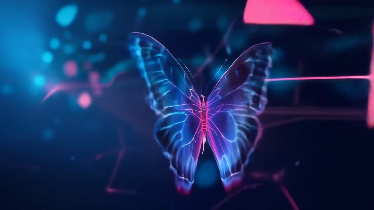 Glowing Butterfly Digital Art
