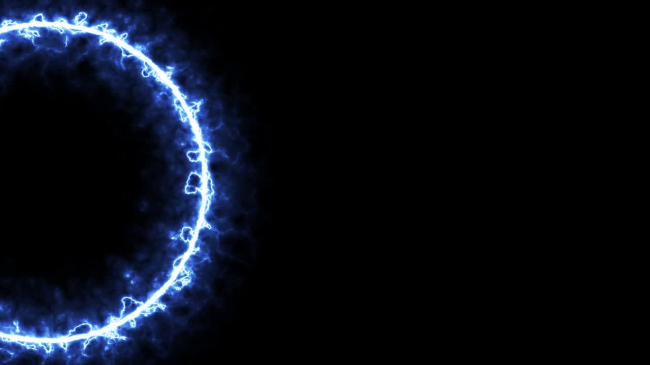 anillo azul brillante animación eléctrica gráficos de movimiento