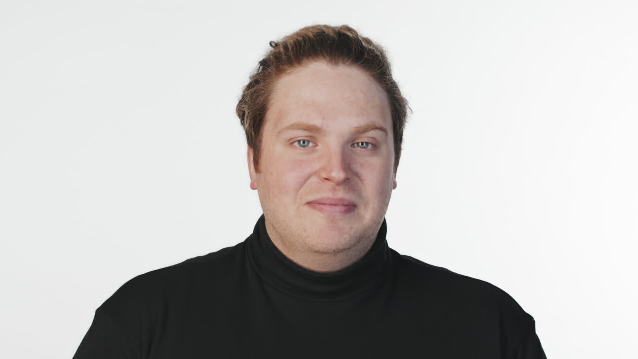 Surprised Man on White Background