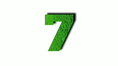 Animation-number-7-seven-motion-graphics-with-green-grass-texture-on-white-background-for-video-elements-natural-concept-numbers