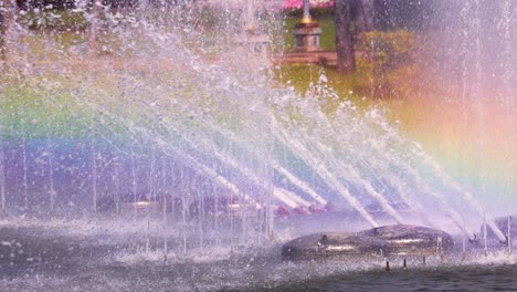 colorful rainbow fountain