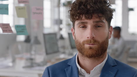 portrait confident caucasian businessman smiling with arms crossed happy entrepreneur enjoying successful startup company proud manager in office workspace
