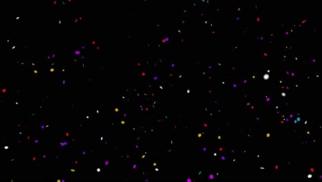 realistic multicolored confetti gunshot popper explosions shooting falling green screen alpha