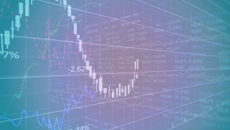 Animation-Von-Diagrammen-Mit-Wechselnden-Zahlen-über-Dem-Handelsbrett-Vor-Abstraktem-Hintergrund
