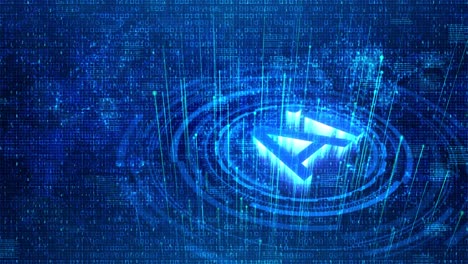abstract ai progettazione di circuiti di intelligenza artificiale futuristica tecnologia hud digitale loop background
