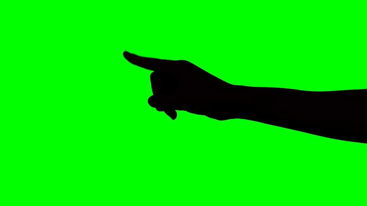 mano fingiendo usar una pantalla invisible