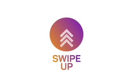 swipe up, arrow up buttons colorful gradient. alpha channel without background. swipe up animation footage.