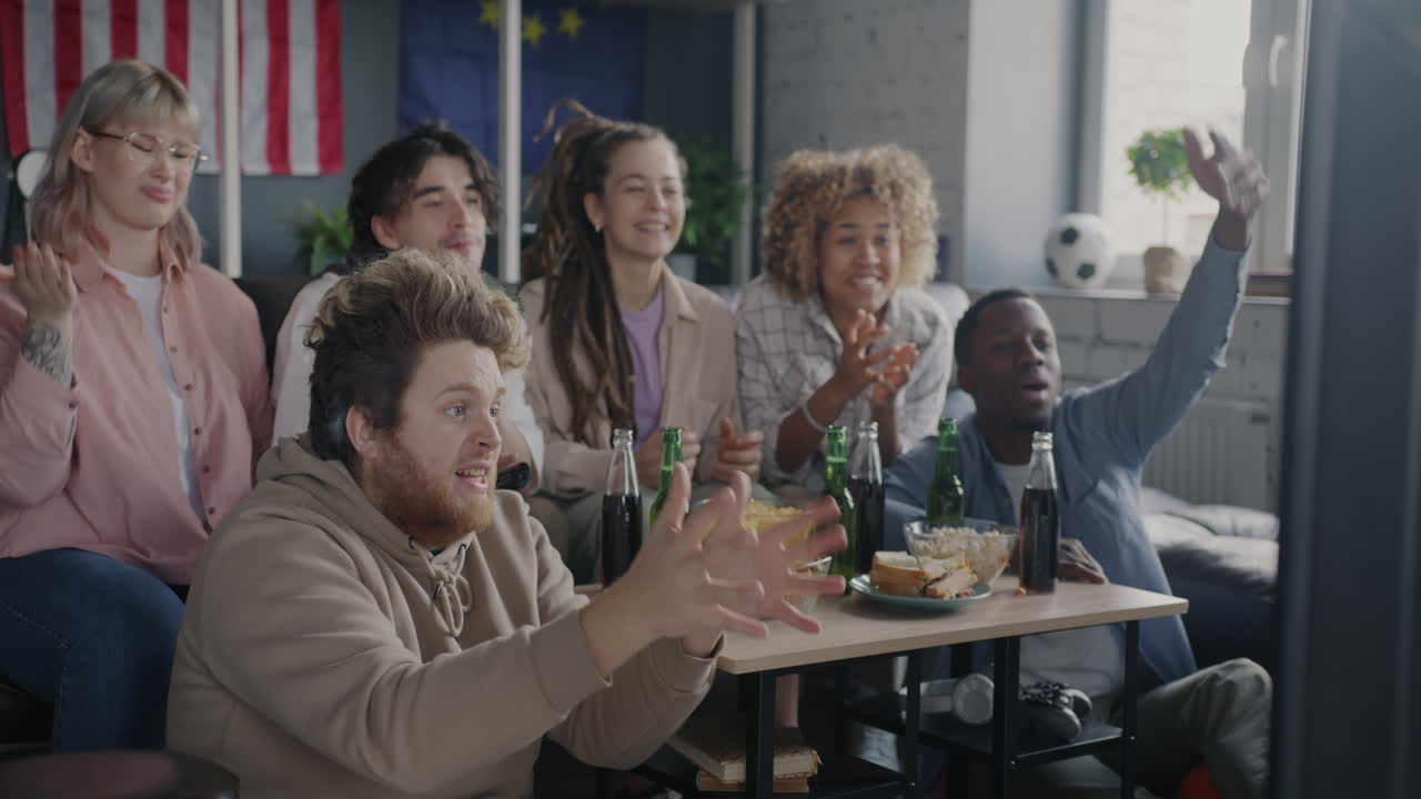 Friends Watching a Sport Event