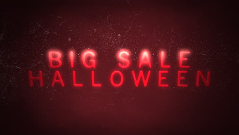 halloween big sale with red text in hell