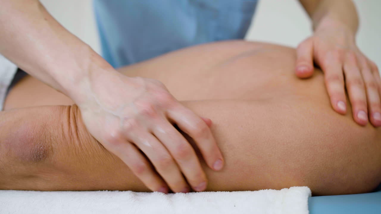 Physiotherapist giving a massage