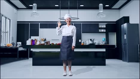 chef en una cocina moderna