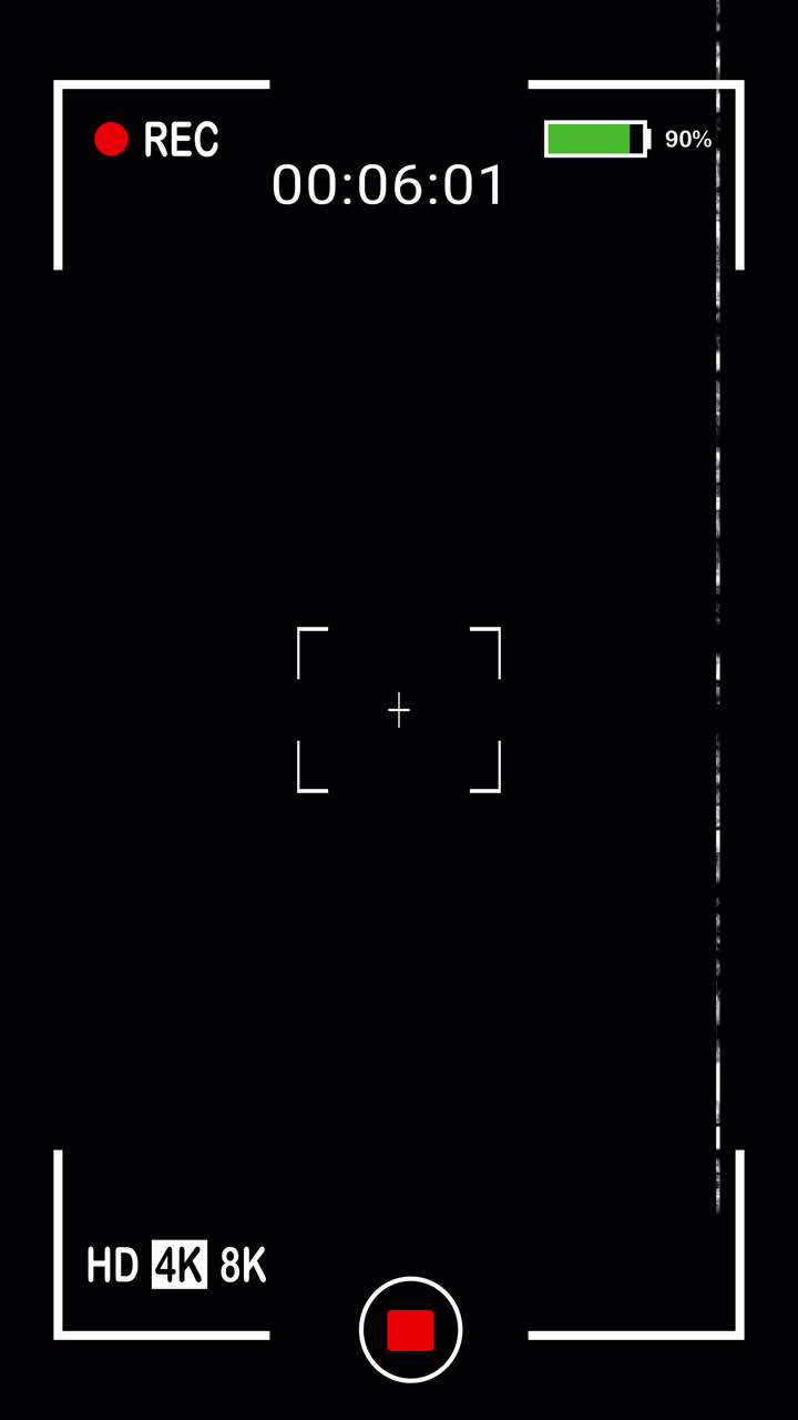 Digital Camera Recording Interface with Glitch Effect