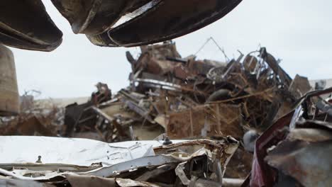 metal scrap in the junkyard 4k