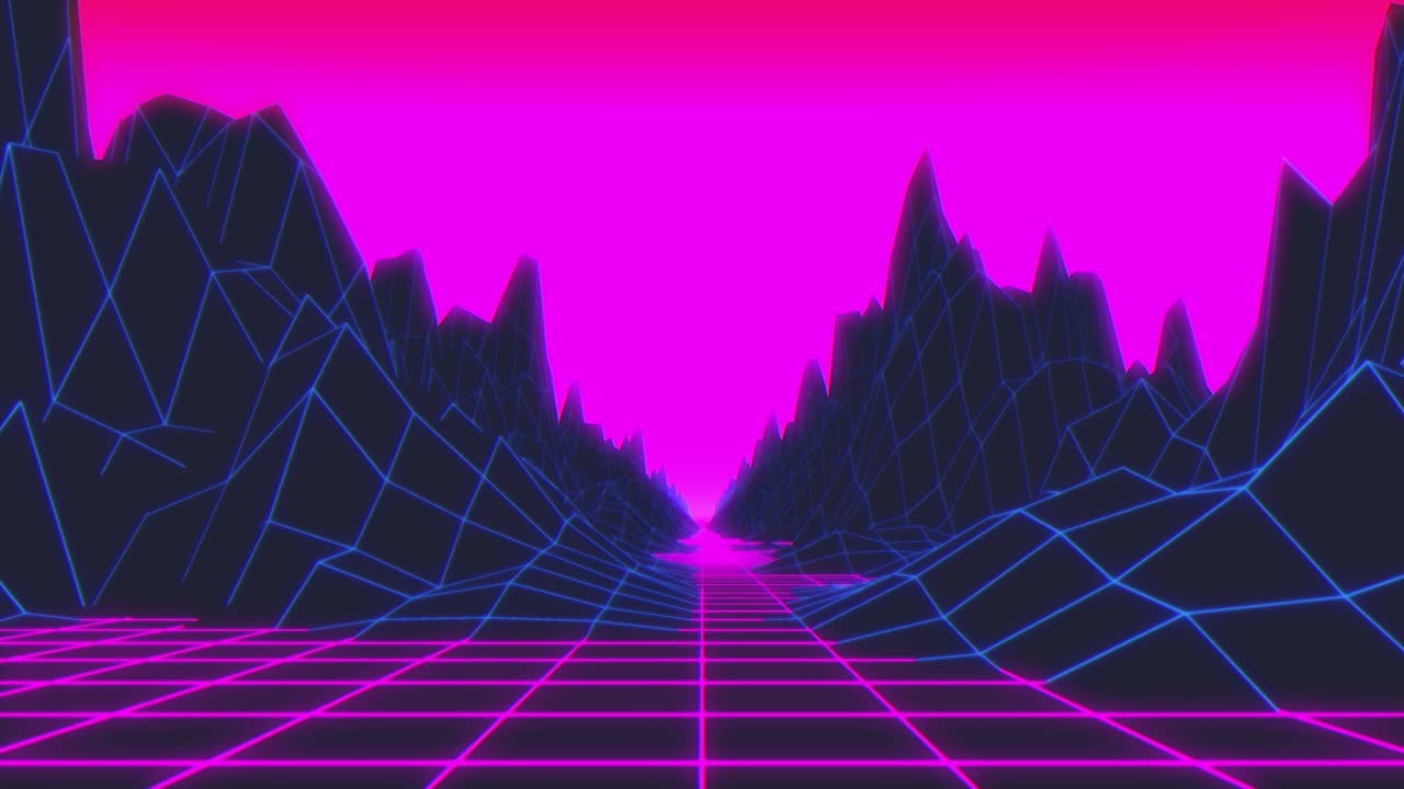 80s Retro Futurism Background (Loop)