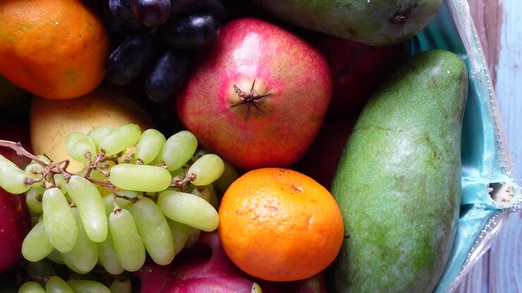 Assorted Fruits in a Basket