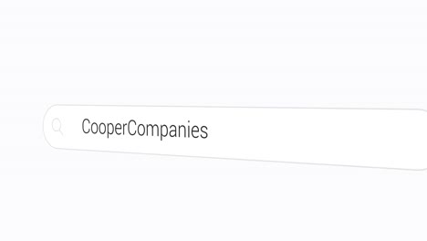 escribiendo coopercompanies en el motor de búsqueda