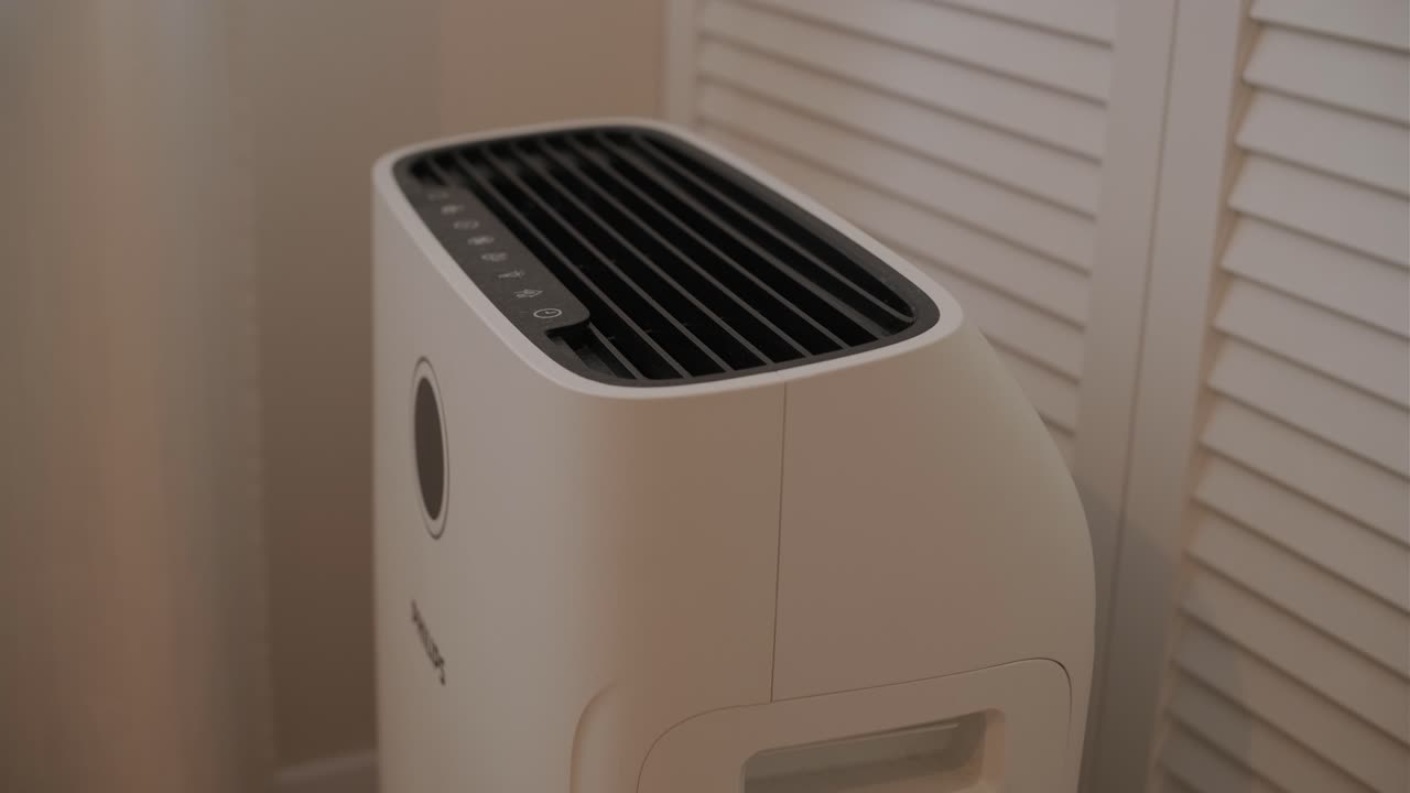 Modern Air Purifier with Changing LED Indicator Light