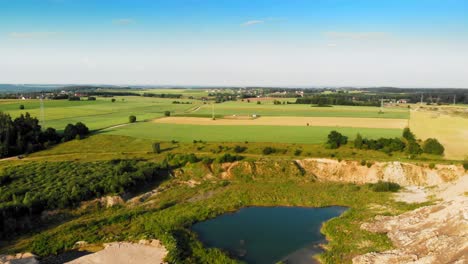 Aerial-shot-from-a-drone-of-a-polish-meadow