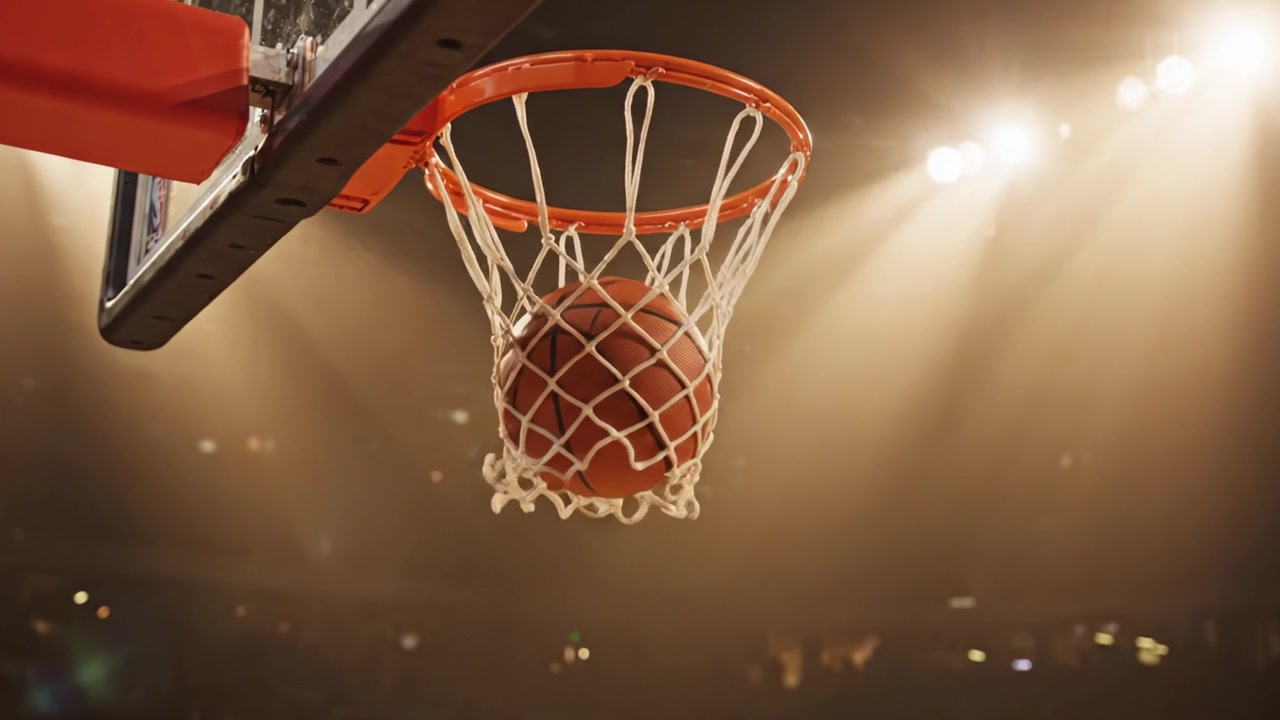 Il momento emozionante di un tiro a canestro: dal canestro al punteggio finale in una partita ad alta tensione, portando eccitazione ai tifosi sportivi di tutto il mondo.