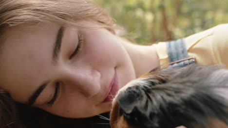 nature girl holding guinea pig at zoo enjoying excursion to wildlife sanctuary student having fun learning about animals 4k