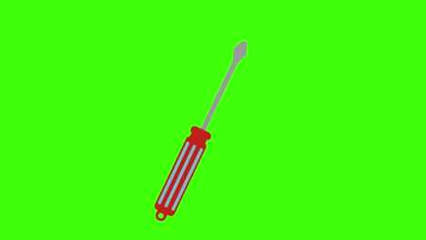 icon of a screwdriver on a green screen in 4k