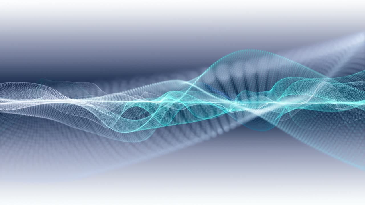 фантастическая анимация с объектом частичной волны в замедленном движении, 4096x2304 петля 4k