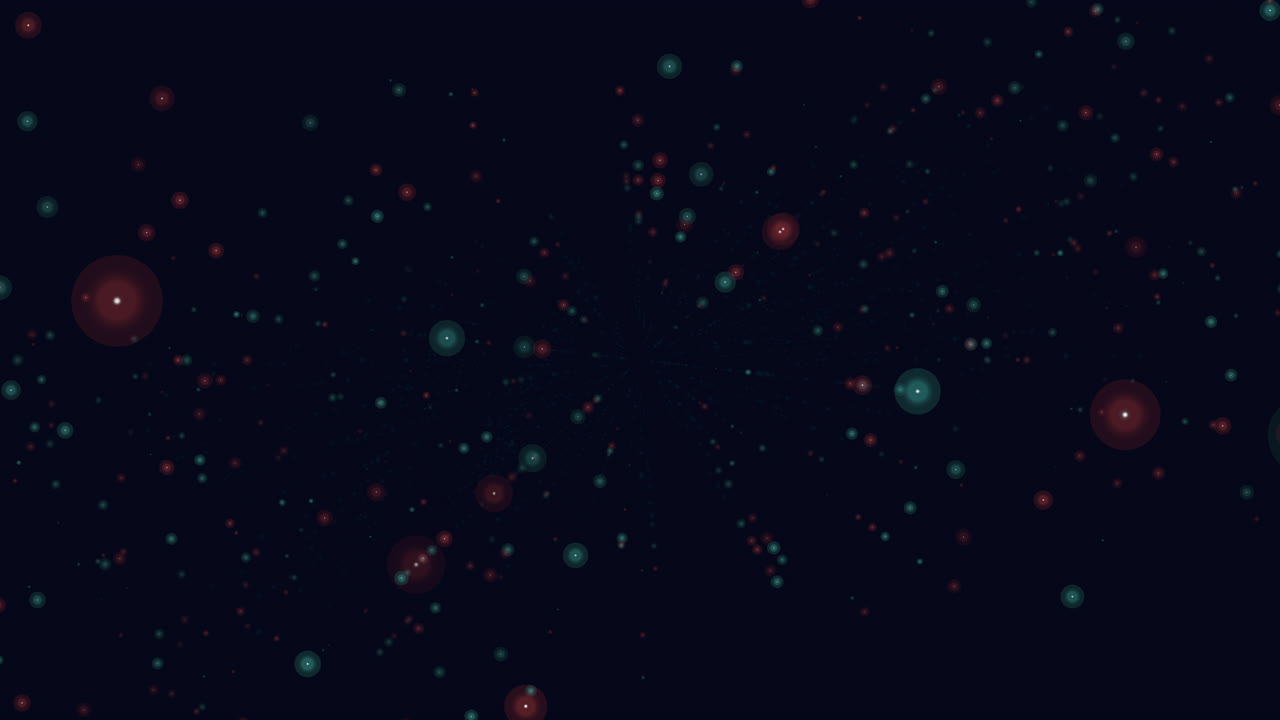 Fly colorful stars and glitters in dark galaxy